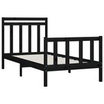 vidaXL Cadre de lit sans matelas noir bois massif de pin 100x200 cm