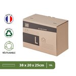Pack and Move - Lot 36 cartons pour expédition - Taille L - 25 x 38 x 20 cm - Carton renforcé - 20 KG max