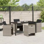 vidaXL Ensemble de salle à manger pour jardin Pliant 5 Pièces Gris clair