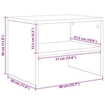 vidaXL Table de chevet Sonoma gris 40x30x30 cm Bois d'ingénierie