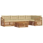vidaXL Ensemble de canapés d'extérieur 6 Pièces Naturel et Beige