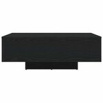Table basse vidaXL avec lumières LED Chêne noir 85x55x31 cm