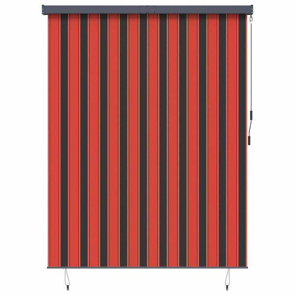 vidaXL Store Roulant Extérieur orange et marron 220 x 250 cm tissu