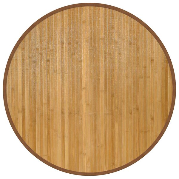 vidaXL Tapis rond naturel 80 cm bambou
