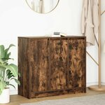 vidaXL Buffet chêne fumé 85x34x76 cm bois d'ingénierie