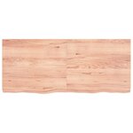 vidaXL Dessus de table marron clair bois chêne massif traité