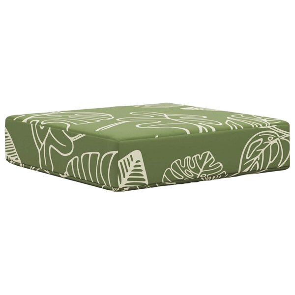 vidaXL Coussin de Siège d'Extérieur Feuilles Vertes 40 x 40 x 8 cm
