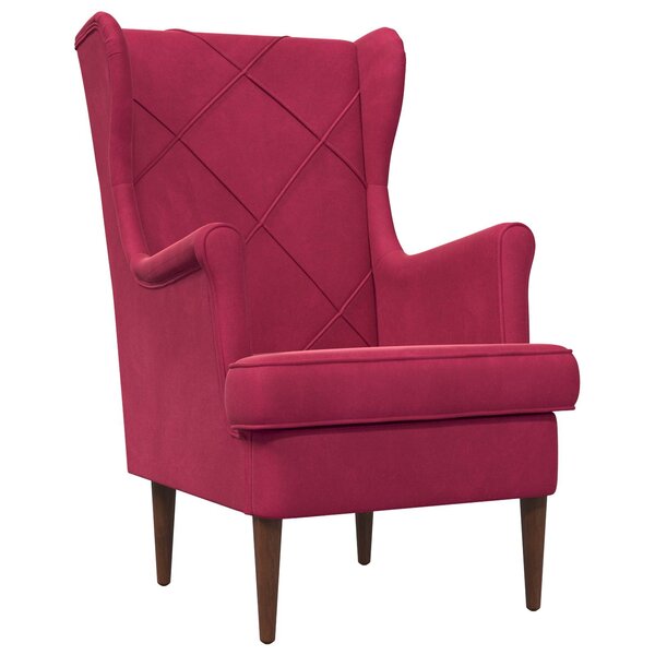 vidaXL Fauteuil Bordeaux Velours