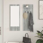 vidaXL Porte-manteau mural avec étagère Sonoma gris 70 x 10 x 90 cm