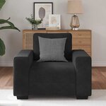 vidaXL Fauteuil noir 60 cm velours