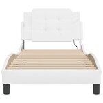 vidaXL Cadre de lit avec LED sans matelas blanc 90x200 cm