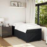 vidaXL Sommier à lattes de lit avec matelas Noir 100x200 cm Velours