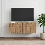 vidaXL Meuble TV mural 78 5 x 31 x 30 cm Chêne artisanal