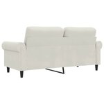 vidaXL Canapé à 2 places Crème 140 cm Velours