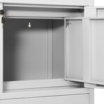 vidaXL Armoire de bureau Gris clair 90x40x102 cm Acier