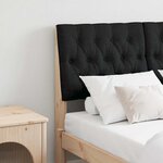 vidaXL Tête de lit capitonnée Noir 120 cm Pin massif