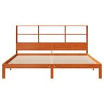vidaXL Lit bibliothèque sans matelas cire marron 180x200 cm pin massif