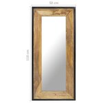 vidaXL Miroir 110x50 cm Bois de manguier massif