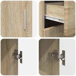 vidaXL Buffet avec étagère FLORIN Chêne Sonoma 88 5 x 30 5 x 73 cm