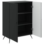 vidaXL Buffet Noir 66 x 34 5 x 90 cm Bois d'ingénierie