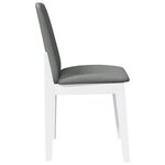 vidaXL Chaises à manger coussins 2 Pièces blanc bois massif caoutchouc