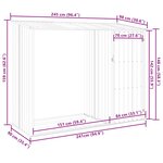 vidaXL Abri à bois de jardin Anthracite 245x98x159 cm Acier galvanisé