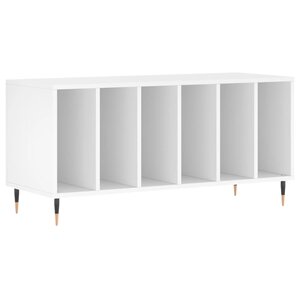 vidaXL Armoire à disques blanc 100x38x48 cm bois d'ingénierie