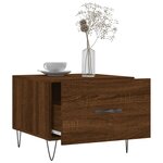 vidaXL Table basse Chêne marron 50x50x40 cm Bois d'ingénierie