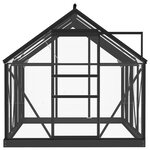 vidaXL Serre en verre Anthracite 155x200 5x191 cm Aluminium