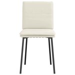 vidaXL Chaises à manger lot de 4 Crème Velours