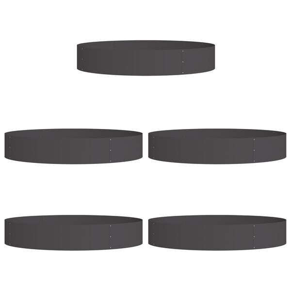 vidaXL Ensemble de pots noirs Noir Métal Grand Durable Pots en métal