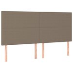 vidaXL Sommier à lattes de lit avec matelas Taupe 200x200 cm Tissu