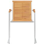 vidaXL Chaises de jardin lot de 4 avec coussins Bois de teck massif