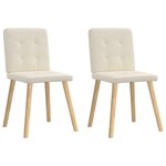 vidaXL Chaises à manger lot de 2 Lin