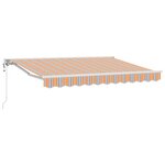 vidaXL Auvent rétractable électrique Orange  Gris  Bleu  Blanc