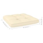 vidaXL Chaise de jardin avec coussins crème Bois de pin imprégné