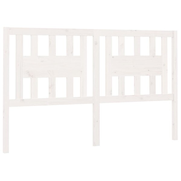 vidaXL Tête de lit Blanc 126x4x100 cm Bois massif de pin