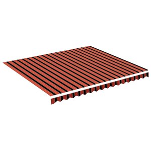 vidaXL Tissu de remplacement pour auvent Orange et marron 4x3 5 m