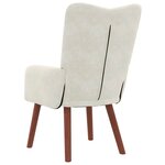 vidaXL fauteuil Crème 63 x 67 x 94 cm Velours