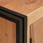 vidaXL Meuble sous-vasque de salle de bain Bois d'acacia massif et fer