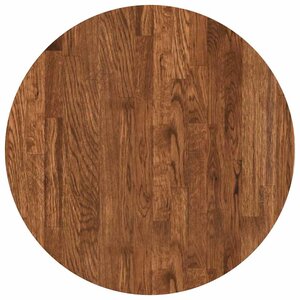 vidaXL Plateau de table Autre Marron foncé Ø 50 x 2.5 cm Chêne massif