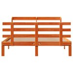 vidaXL Cadre de lit et tête de lit sans matelas cire marron 120x190 cm