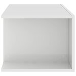 vidaXL Meuble TV avec lumières LED blanc brillant 90x39x30 cm