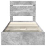 vidaXL Lit de Rangement Gris béton 70 x 190 cm Bois d'ingénierie