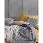 Parure de lit - housse de couette 220 x 240 + 2 taies d'oreiller 60 x 60 coton renforcé - Gris
