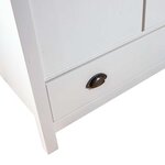 vidaXL Garde-robe à 2 portes Hill Blanc 89x50x170cm Bois de pin solide