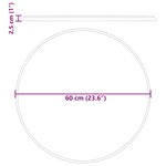 vidaXL Dessus de table Gris Ø60x2 5 cm Marbre