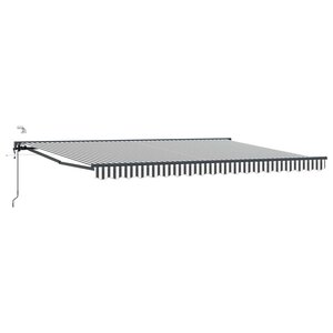 vidaXL Auvent rétractable électrique Anthracite et blanc 4 5 × 3 5 m