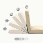 vidaXL Fauteuil de sol ajustable Crème Tissu