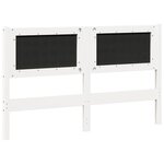 vidaXL Tête de lit Autre Blanc 140 cm Bois massif en pin